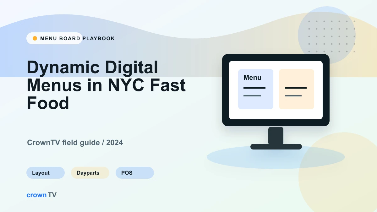 Dynamic Digital Menus in NYC Fast Food: An Operator's Field Guide