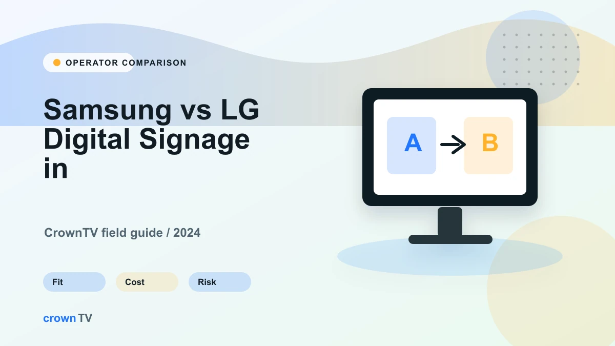 Samsung vs LG Digital Signage in 2026: Honest Head-to-Head from a Samsung Partner Who Ships Both