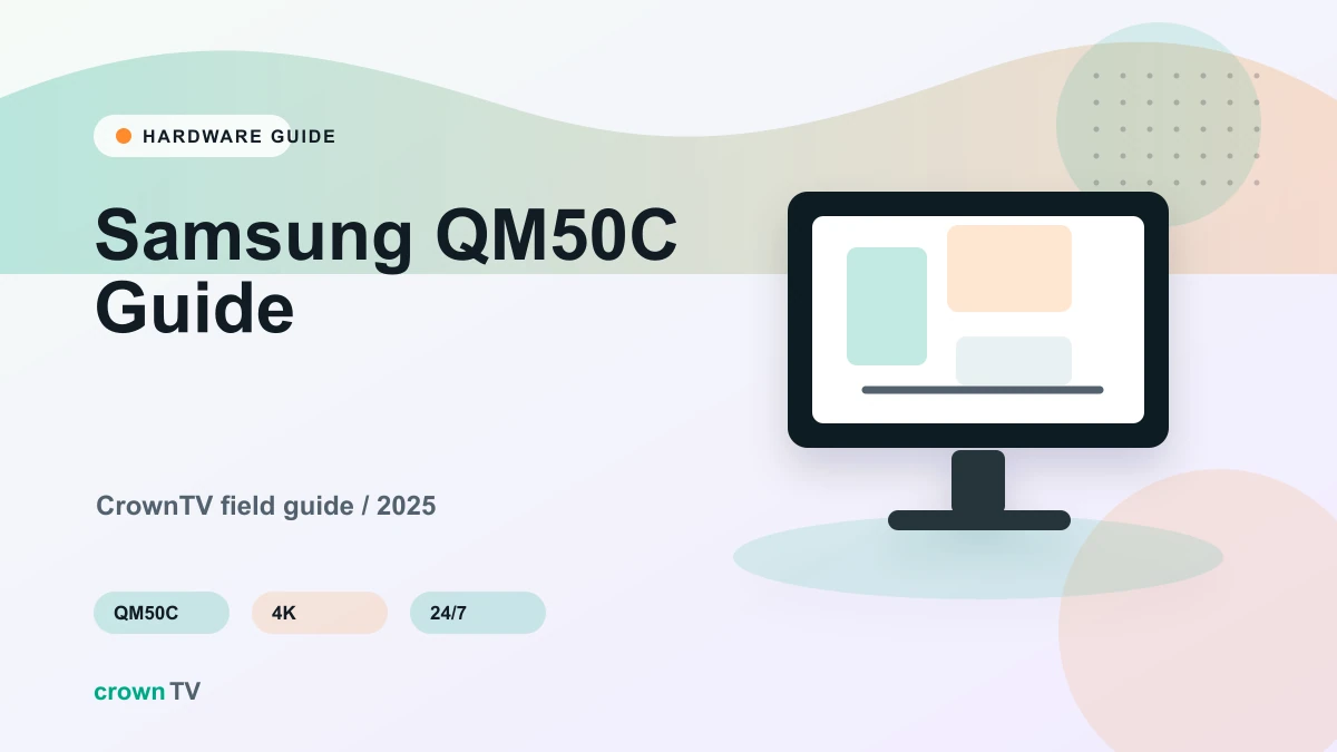 Samsung QM50C: Complete Guide to the 50-inch 4K Commercial Display (2026 Buyer's Guide)
