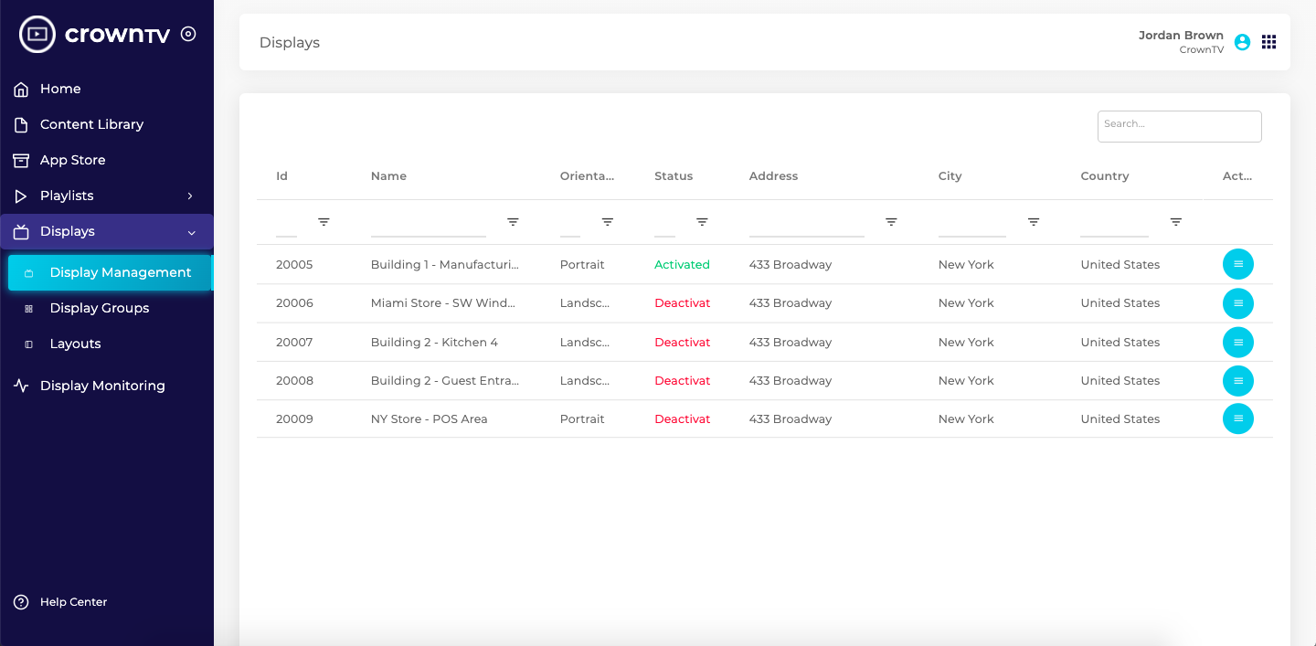 How to manage Displays