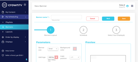 Banner name field