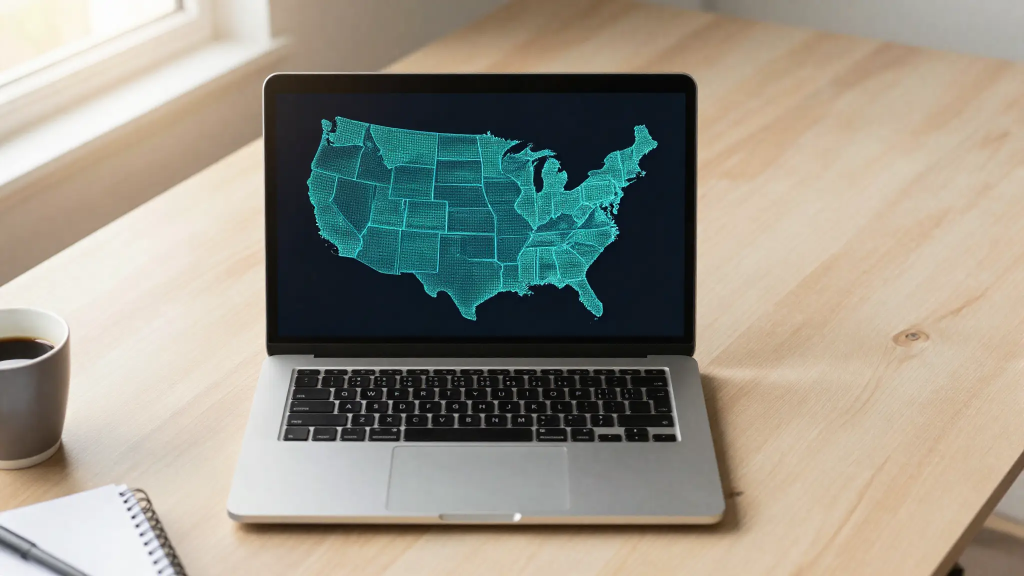 Multi-store retail digital signage rollout coordinated from a single dashboard with pulse markers across major US metros.