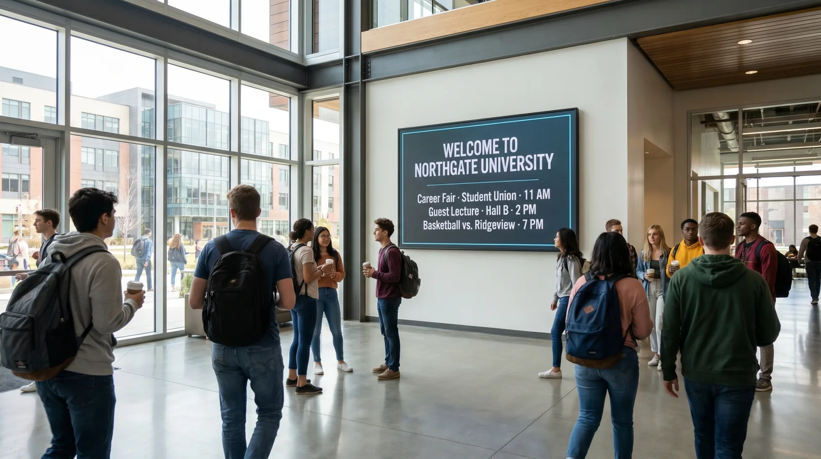 Digital Signage for Universities: 13 Use Cases for Campus Networks