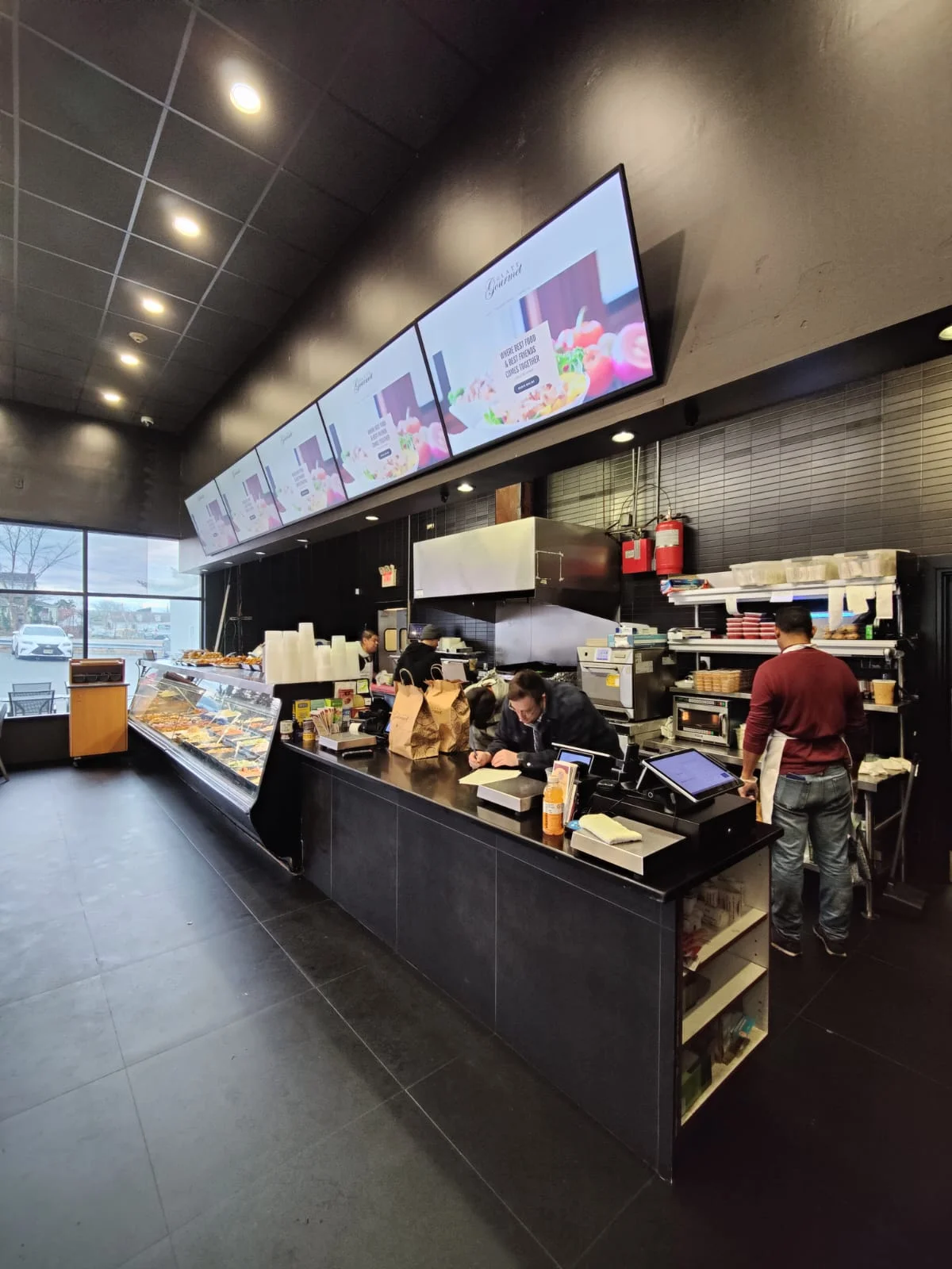 Gourmet Deli digital signage installation by CrownTV