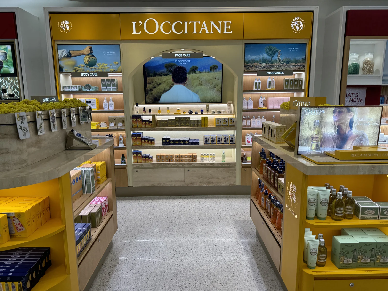 L'Occitane digital signage installation by CrownTV