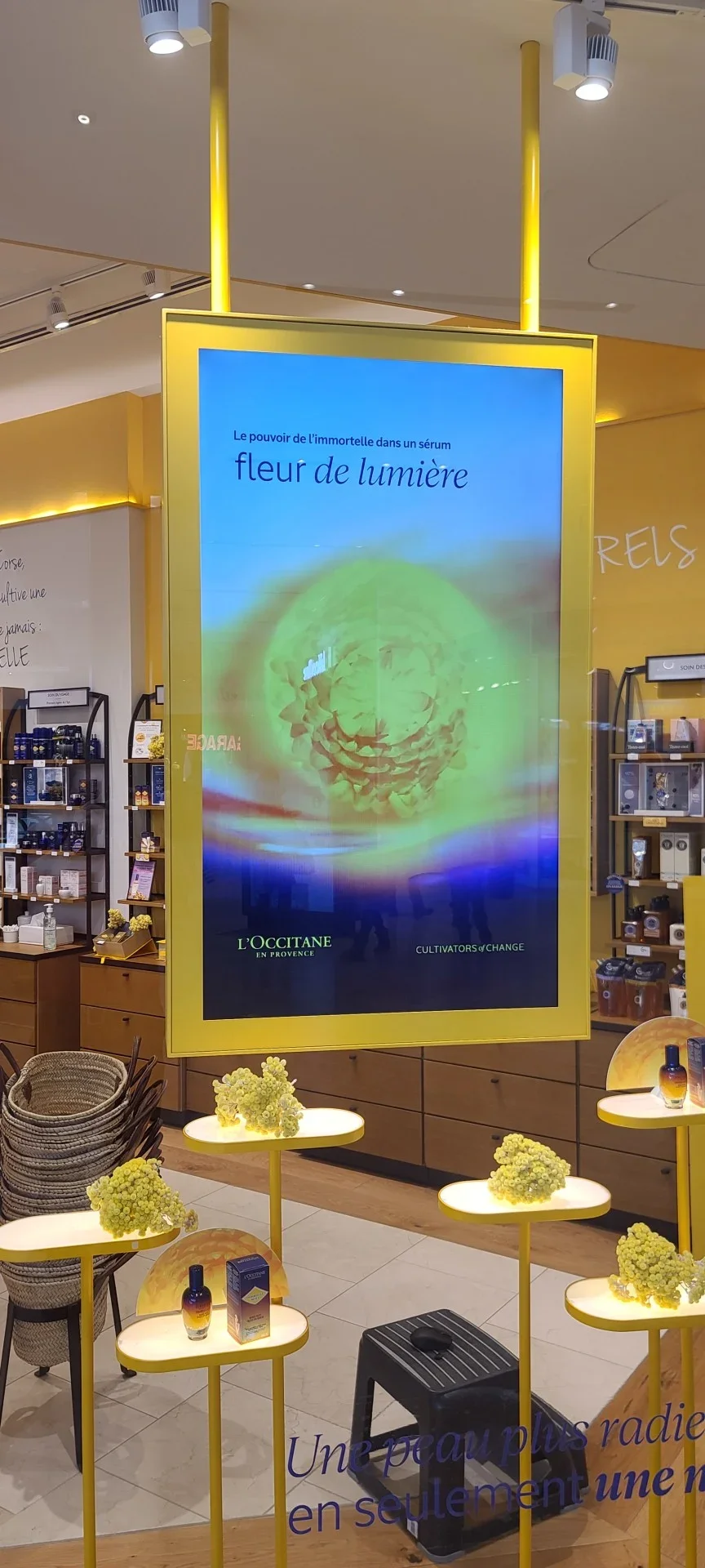 L'Occitane digital signage installation by CrownTV