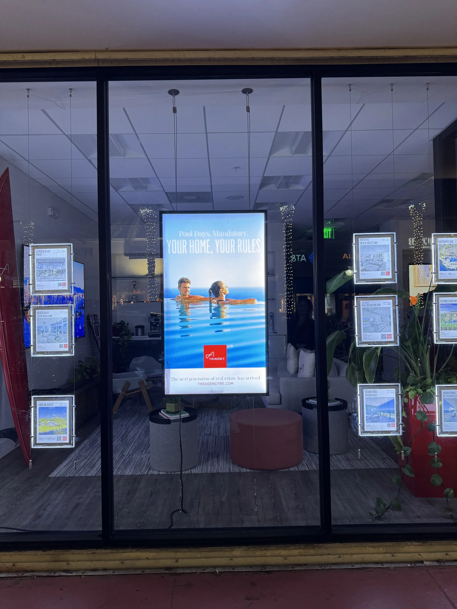 The Agency digital signage installation by CrownTV