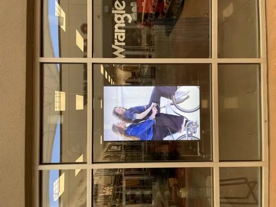 CrownTV digital signage at Lee Wrangler Store