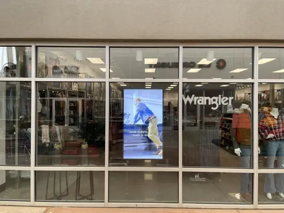 CrownTV digital signage at Lee Wrangler Store