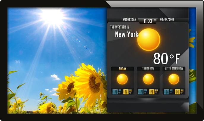 digital signage weather, weather app