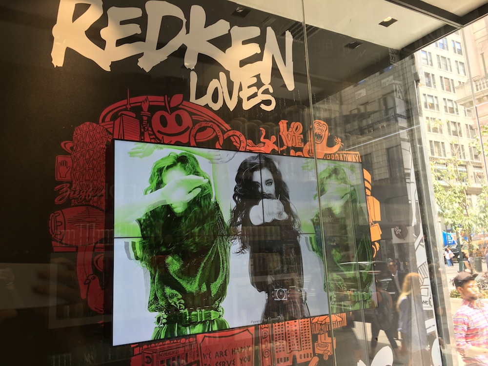 video wall, redken fifth avenue store