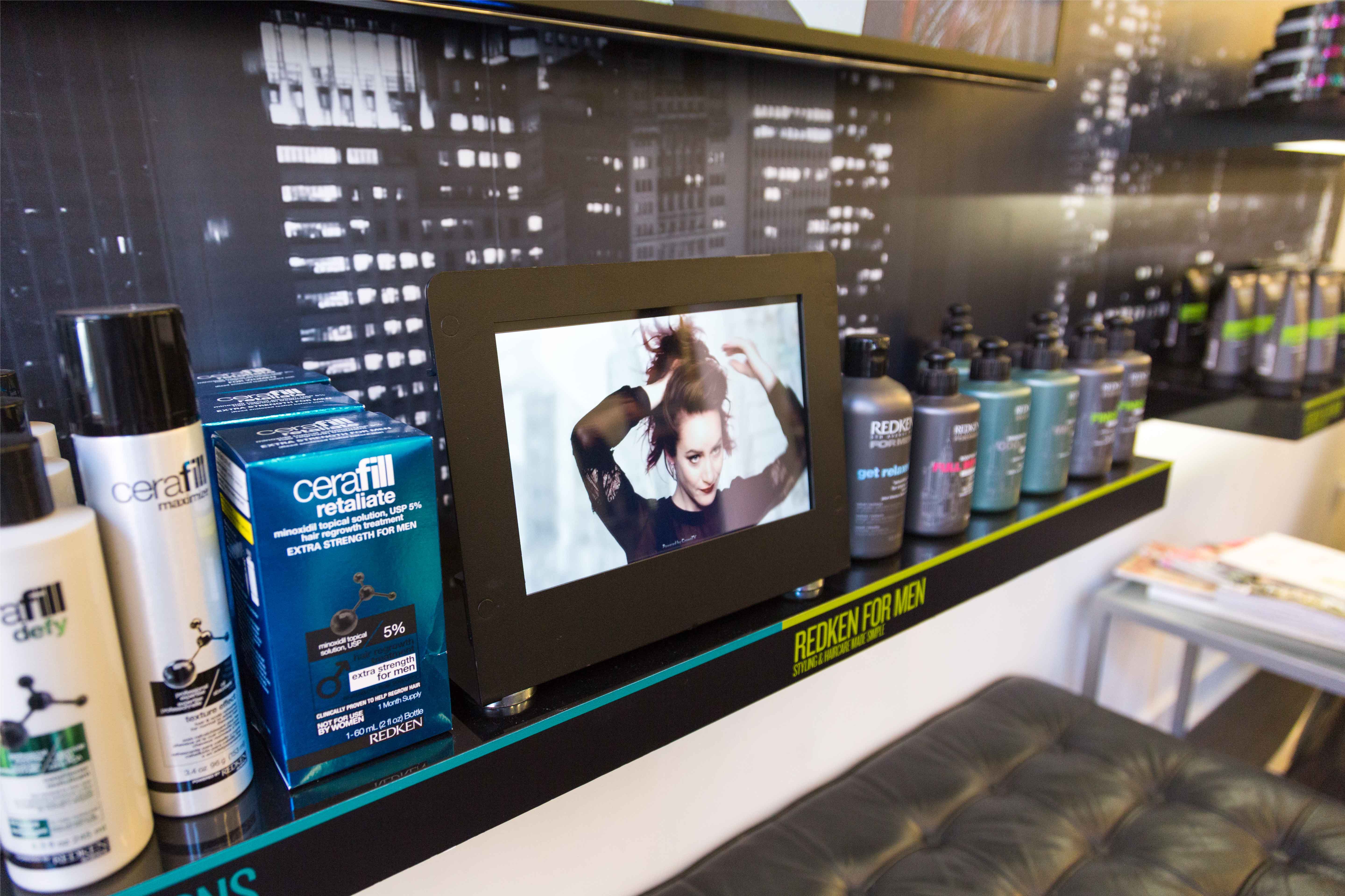 salon digital signage, digital signage tablet