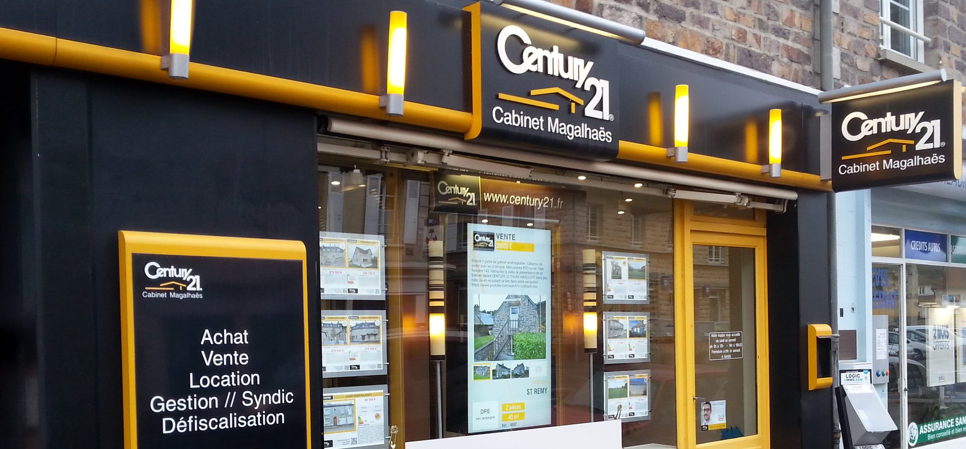 century 21 office, real estate digital signage