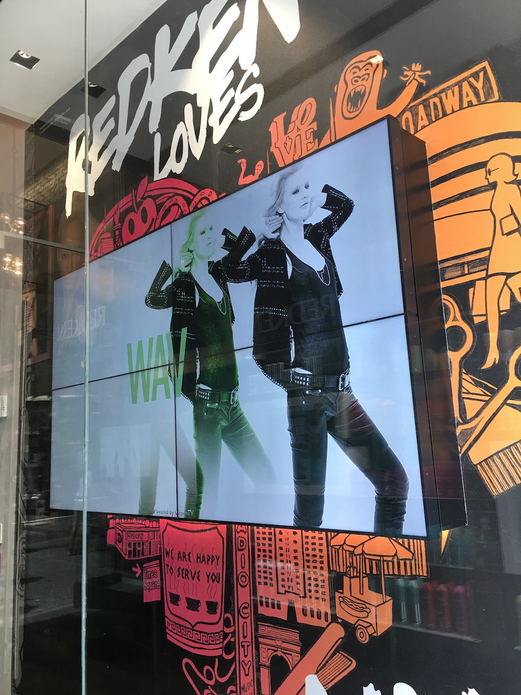 redken fifth avenue, retail digital signage, video wall