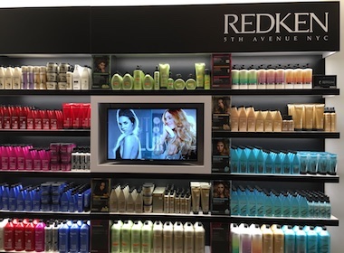 redken gallerie, retail digital signage