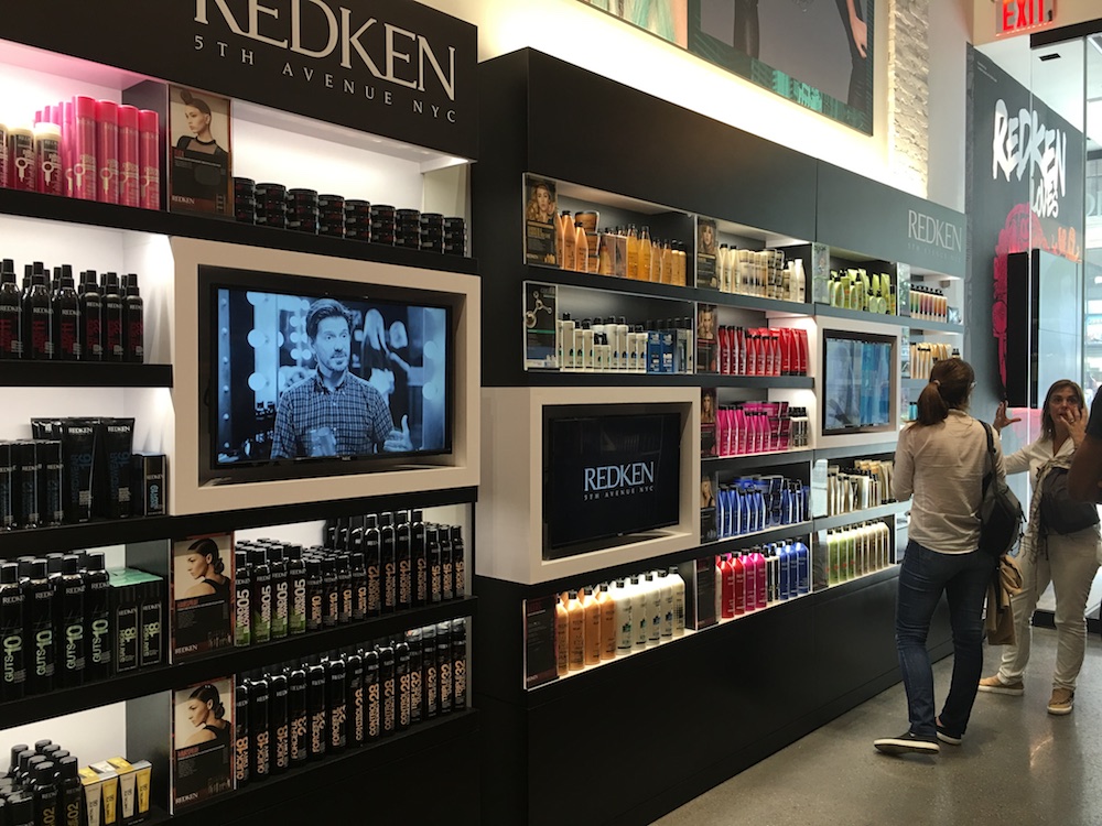 redken fifth avenue, retail digital signage