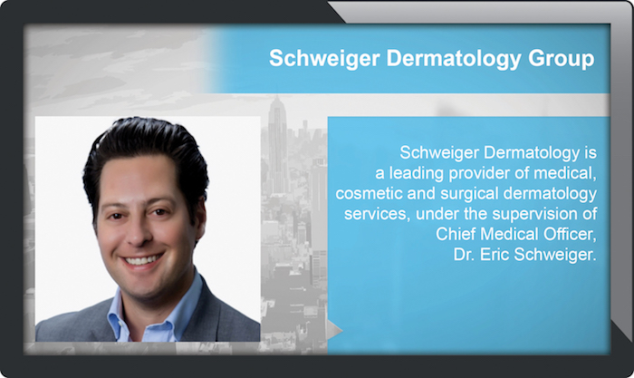 schweiger dermatology in digital signage screen