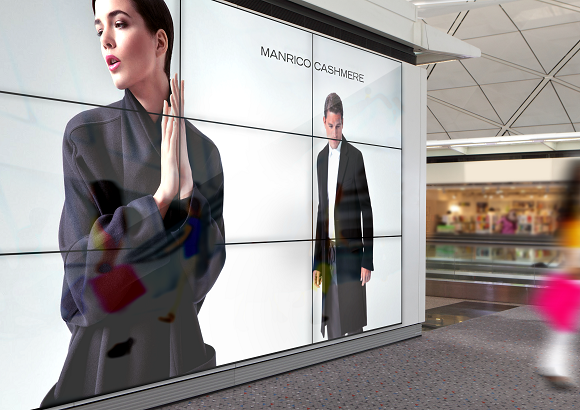 digital signage retail, manrico cashmere