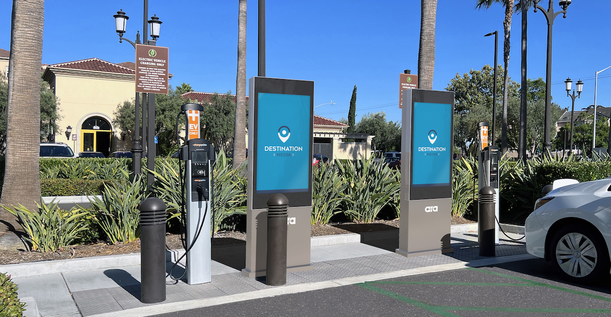 Display TV Advertising at EV Charging Stations