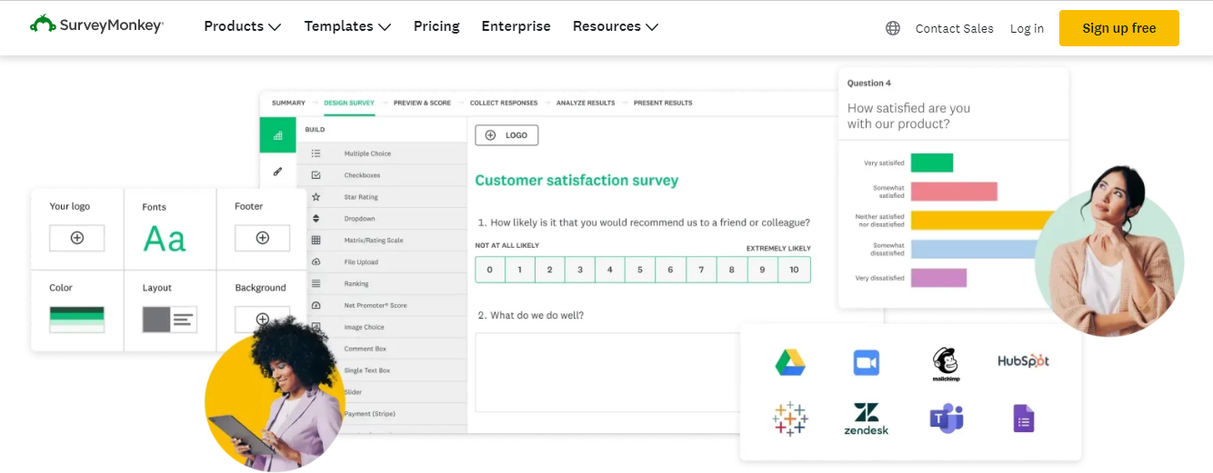 SurveyMonkey homepage