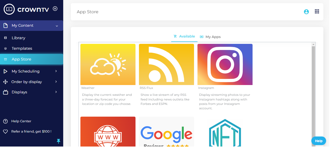 CrownTV App Library and Store