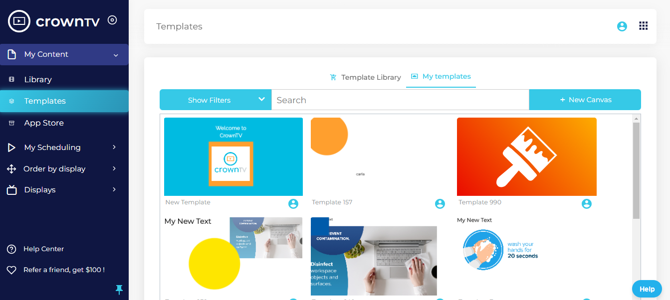 CrownTV Customizable Templates