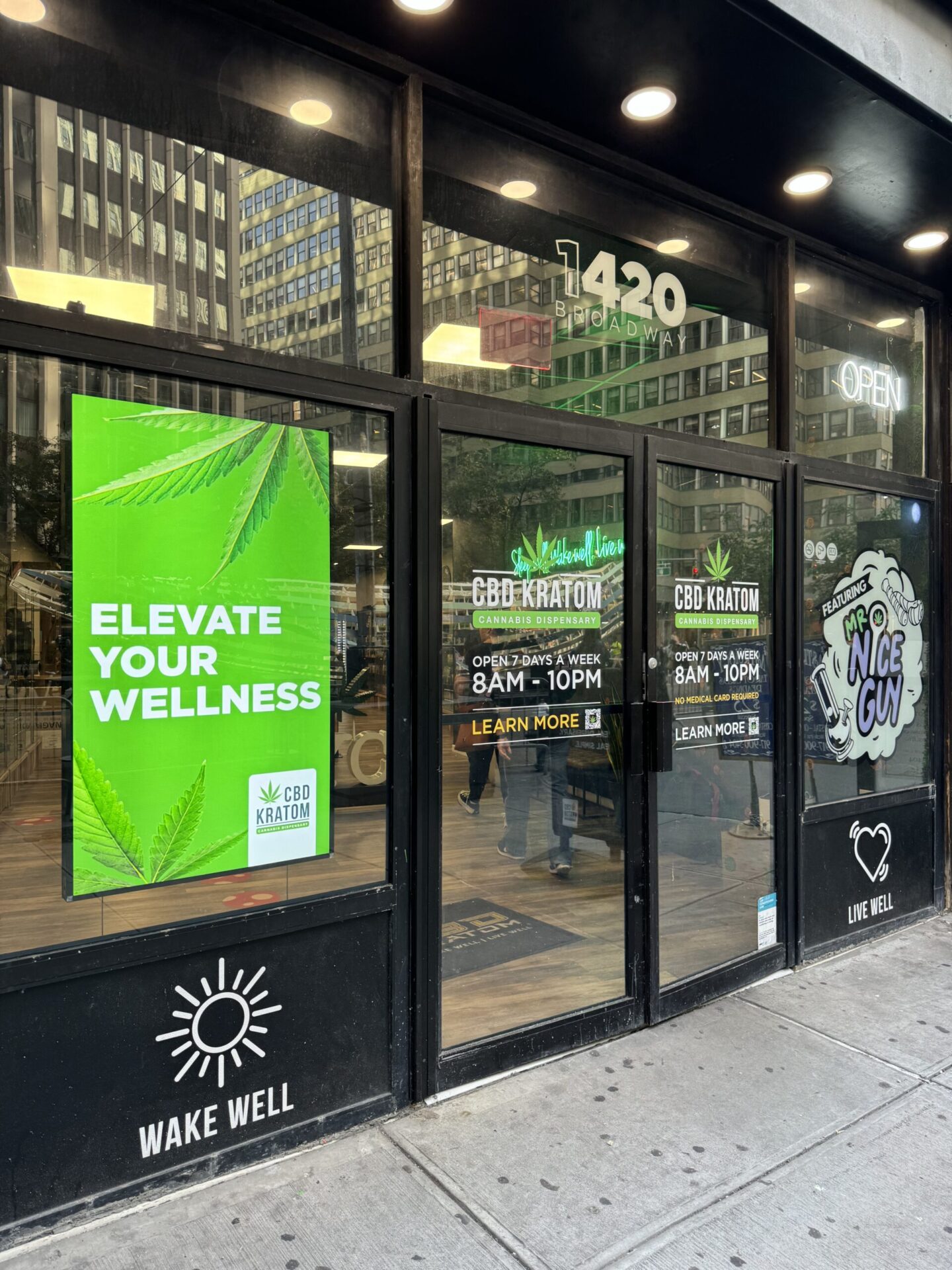 CrownTV digital signage at Wake Well storefront