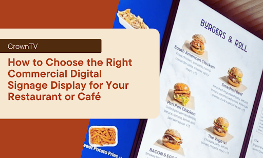 Commercial Digital Signage Display for Restaurants and Cafés